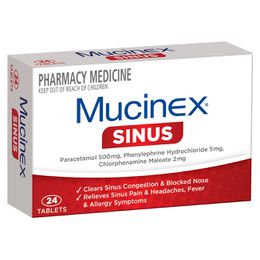 Mucinex Sinus 24 Tablets 